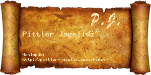 Pittler Jagelló névjegykártya